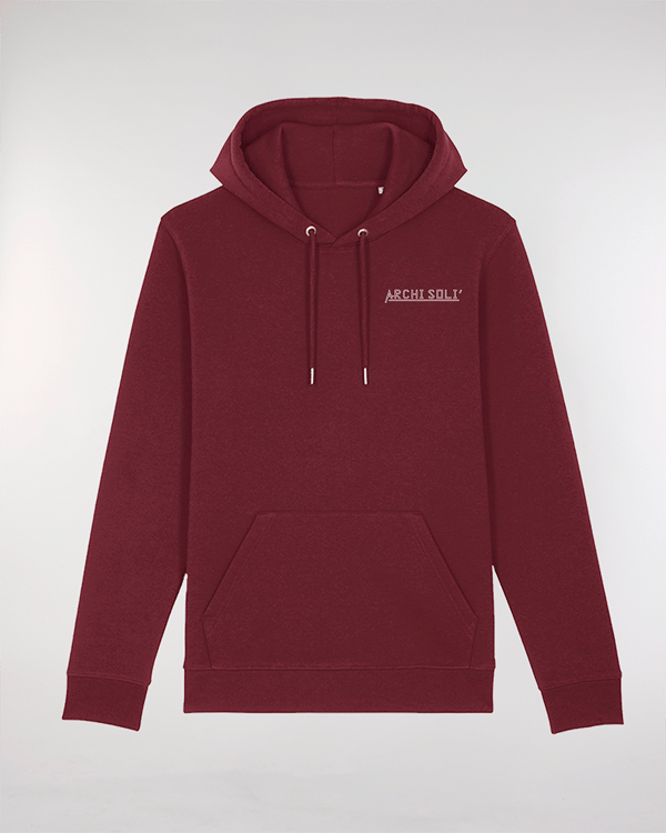 Image front Archi Solidaire - Hoodie Bordeaux