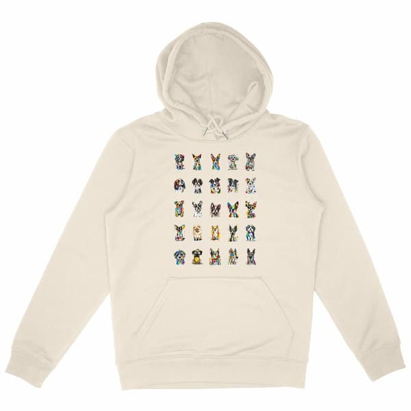 Image front Sweat à capuche Confort Unisexe Bio - "Team Chiens"