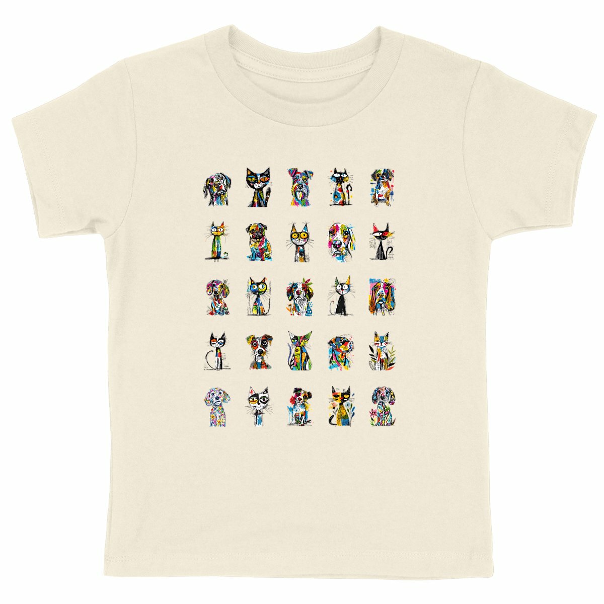 Image front T-shirt Enfant Confort Bio - "Team Chiens"