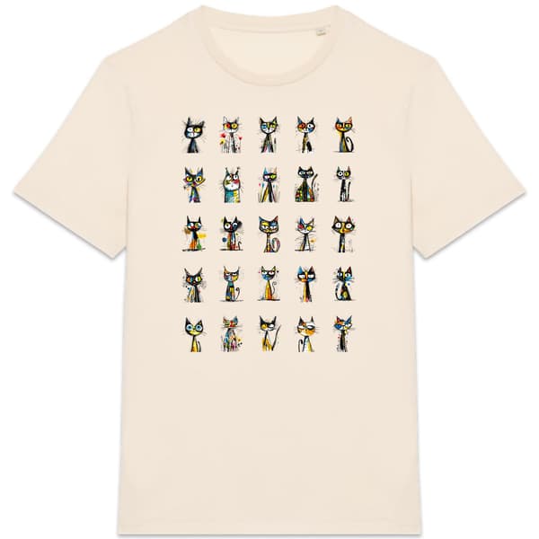 Image front T-shirt Unisexe Confort Bio - "Team Chats"