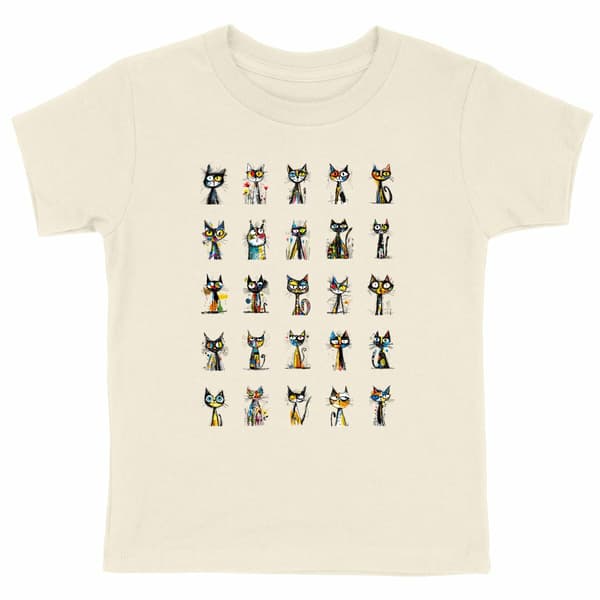 Image front T-shirt Enfant Confort Bio - "Team Chats"