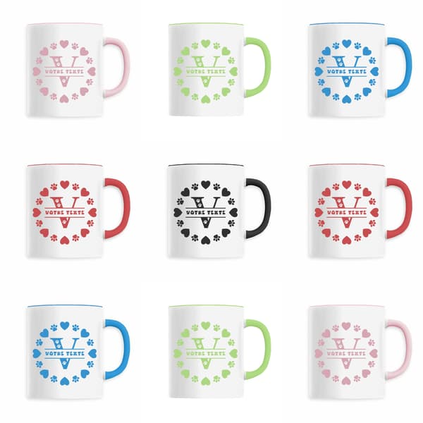 Image front Mug Céramique Personnalisable (Nom/Date) ZANIMAUX.FR