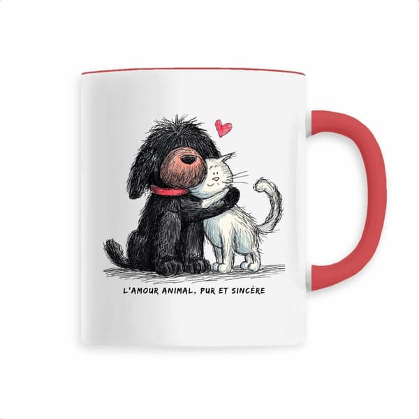 Image front Mug Céramique - "L'amour animal, pur et sincère" 