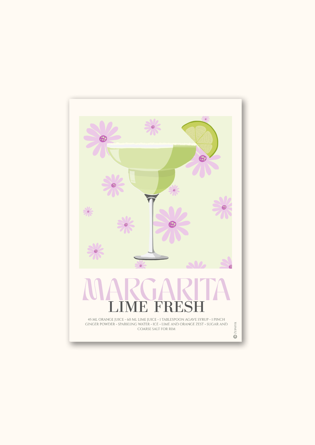Poster Margarita Lime Fresh