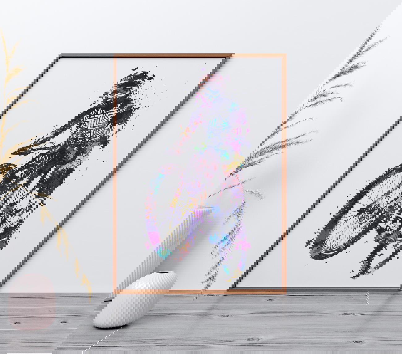 Poster de VTT - Affiche d'art peinture de sport 