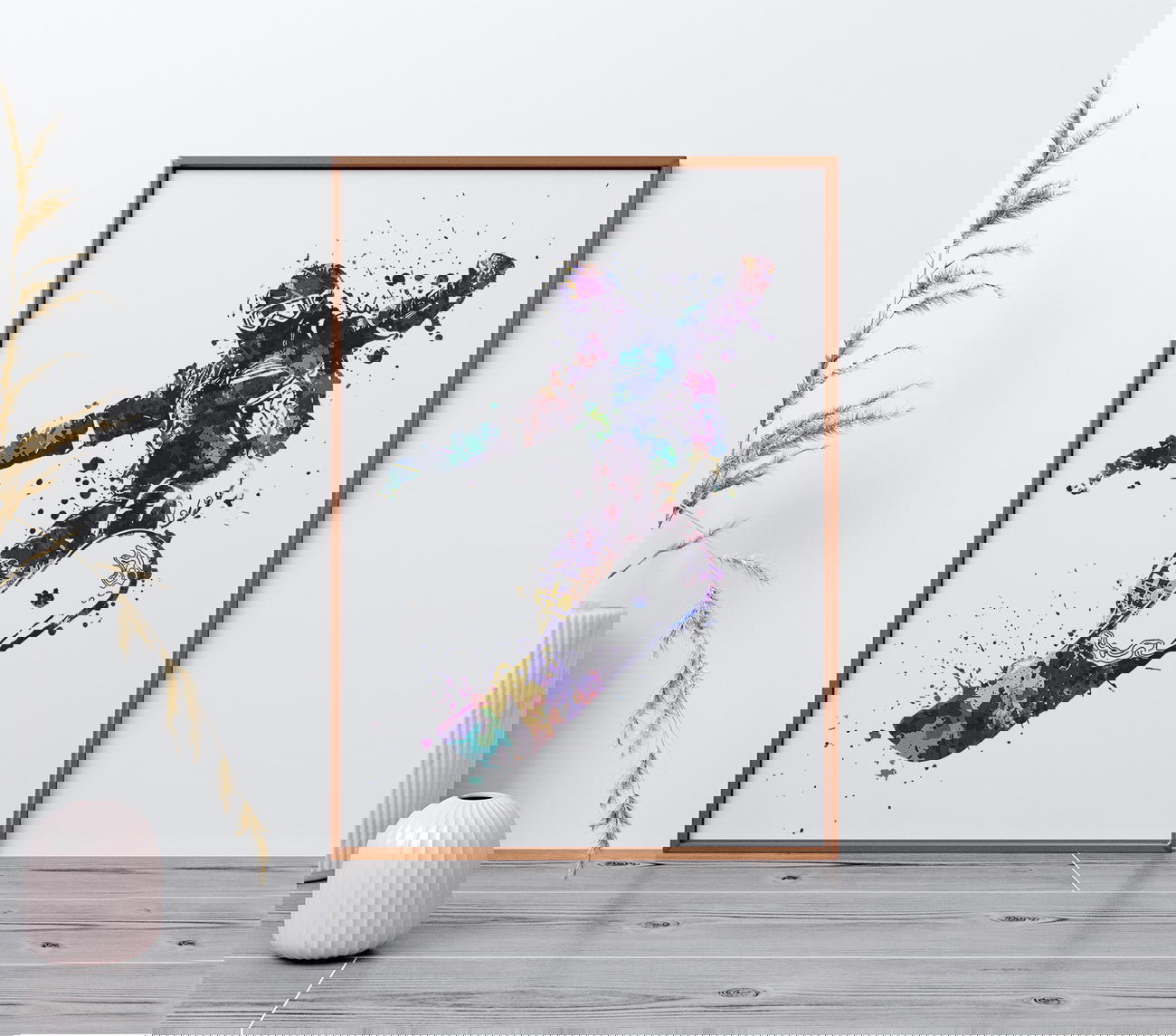 Poster de Snowboard - Affiche d'art peinture de sport 