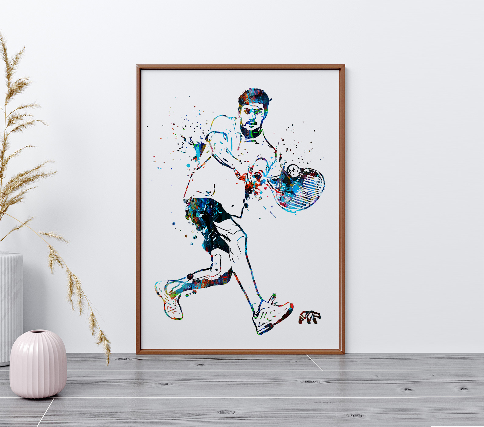 Image front Poster de tennis - Affiche d'art peinture de sport 