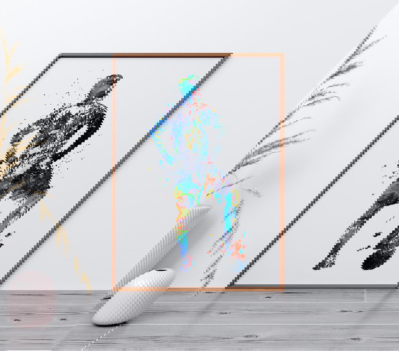 Poster de football - Affiche d'art peinture de sport 