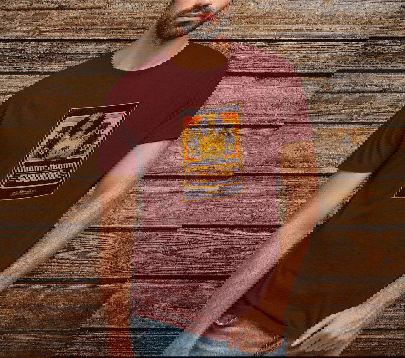 T-Shirt de musique homme coton Bio - boom boom sound