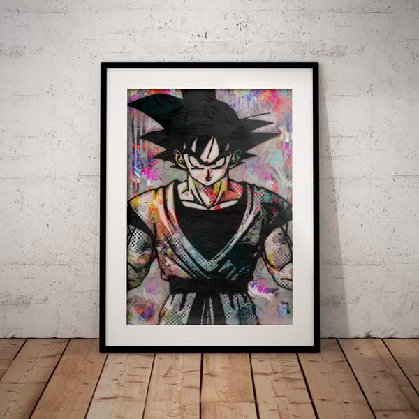 Image front Poster affiche d'art - Goku Street Art