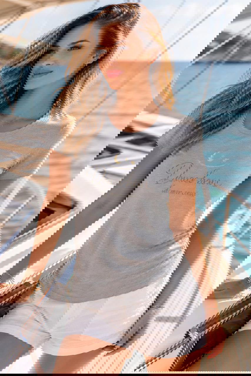 Image back T-shirt Femme Douce'heur de mon cœur, 100% coton en conversion biologique 