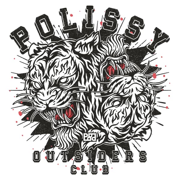 Image back Outsiders Club Skate Cut Tee WHT