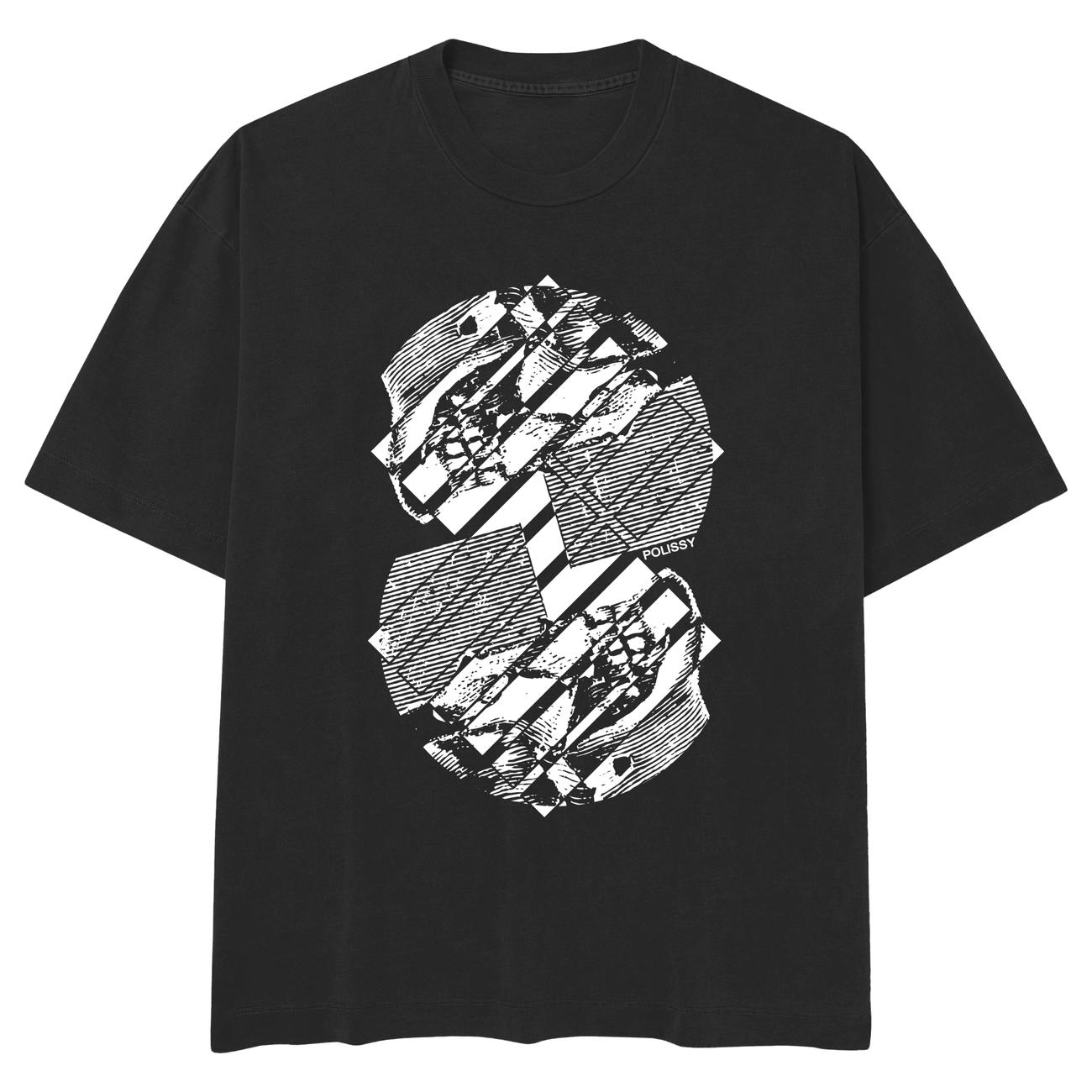 Image front Facing Skulls Skate Cut Tee BLK