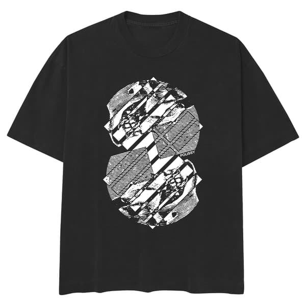 Image front Facing Skulls Skate Cut Tee BLK