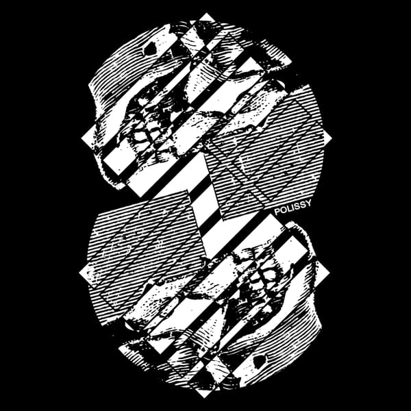 Image back Facing Skulls Skate Cut Tee BLK