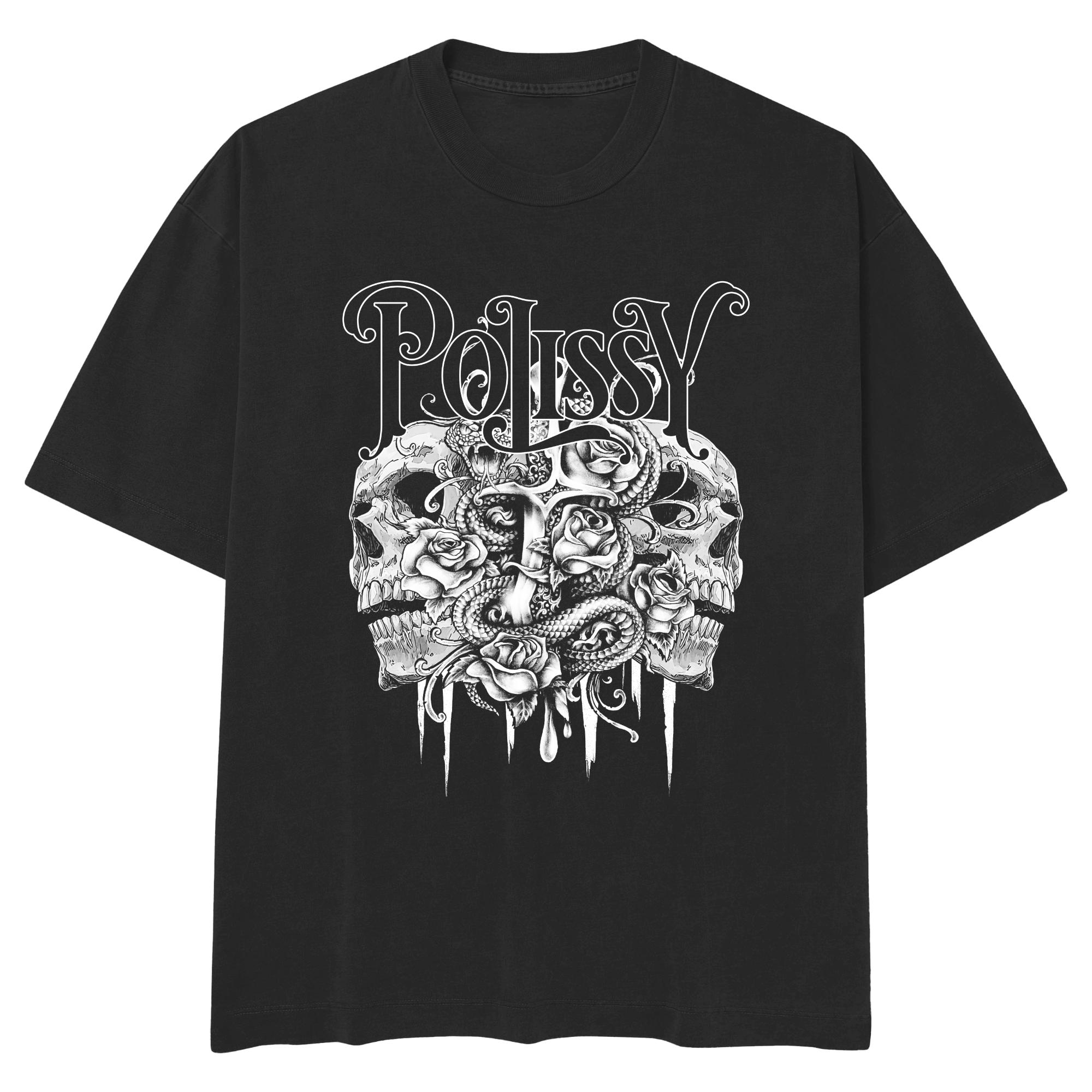 Image front Snake N Dagger Skate Cut Tee BLK
