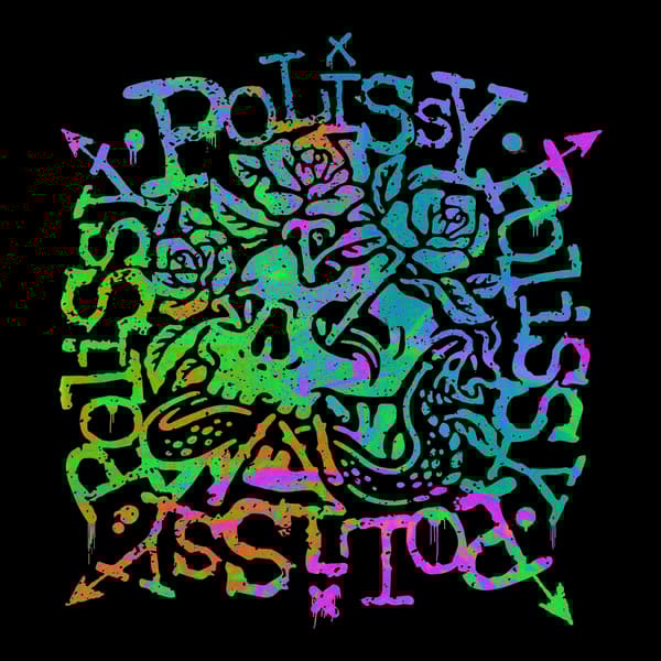 Image back Skullflower Skate Cut Tee BLK