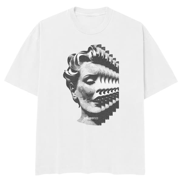 Image front Staggered Lady Skate Cut Tee WHT