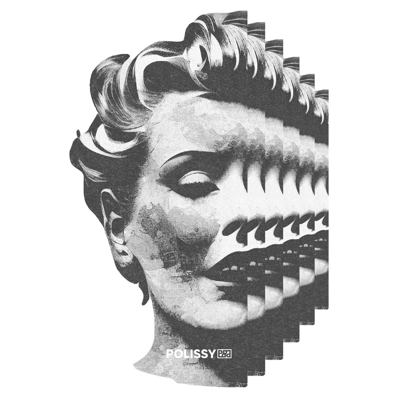 Image back Staggered Lady Skate Cut Tee WHT