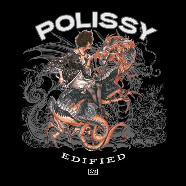 Image back Lady On Dragon Skate Cut Tee BLK