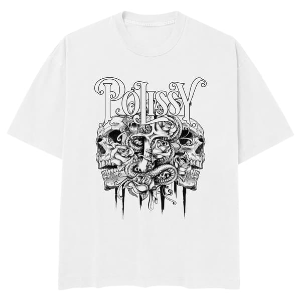 Image front Snake N Dagger Skate Cut Tee WHT