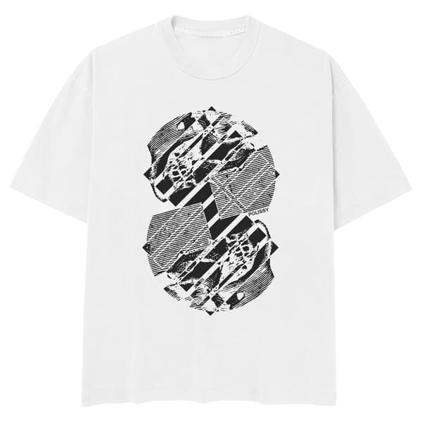 Image front Facing Skulls Skate Cut Tee WHT