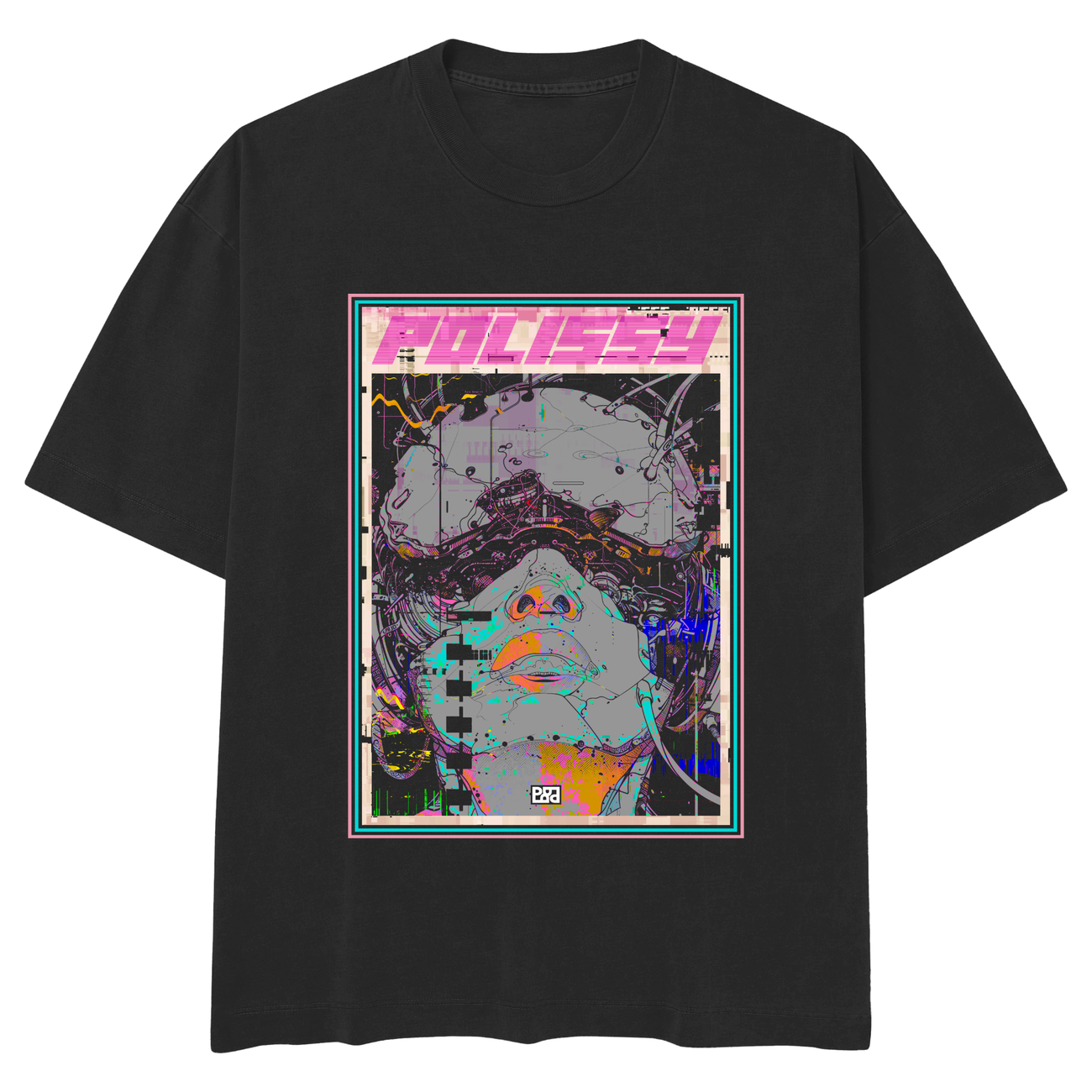 Image front Tech Head Skate Cut Tee BLK
