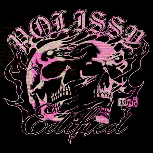 Image back Polissy Edified 1985 Skate Cut Tee BLK
