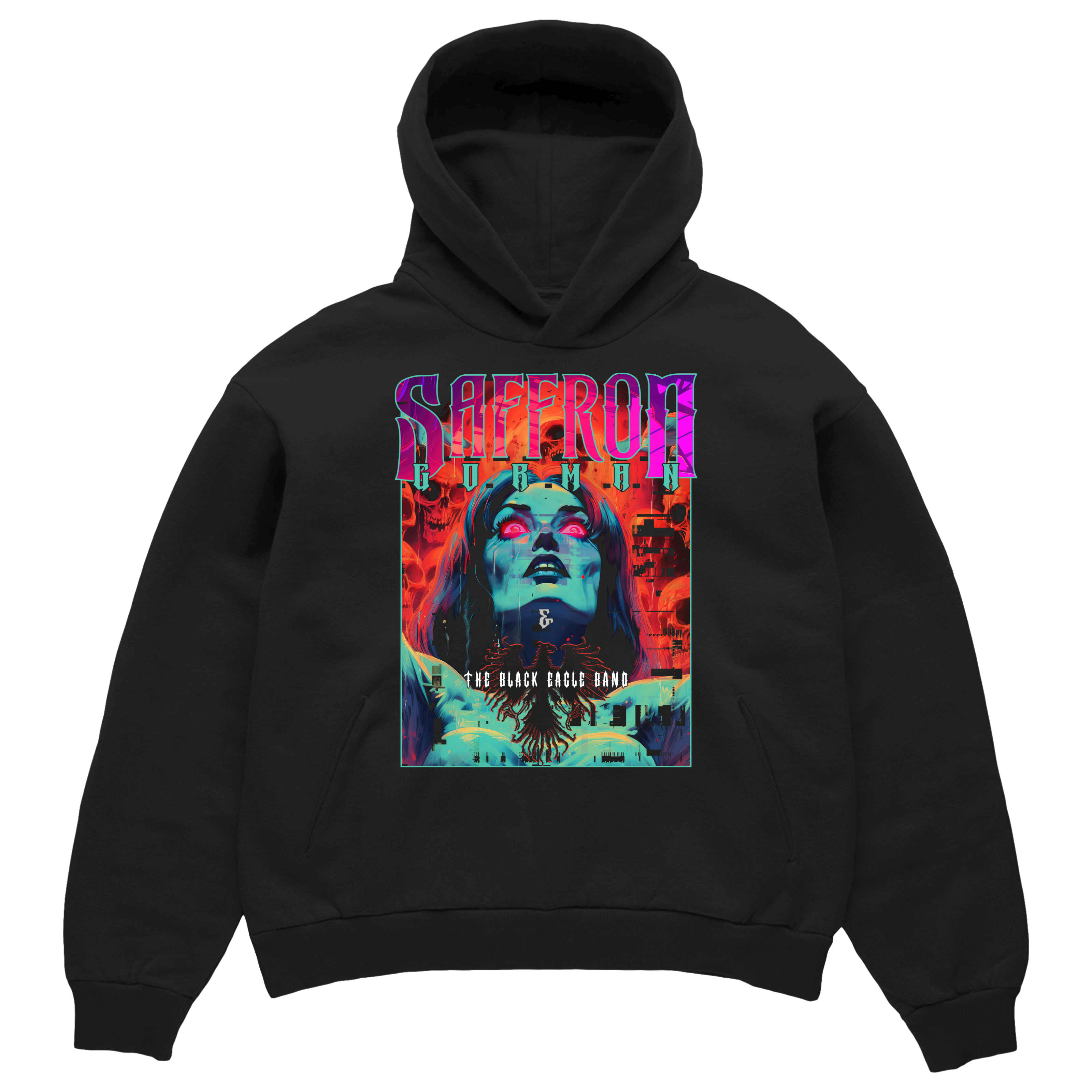 Image front Say Goodbye Oversized Cut Hoodie BLK