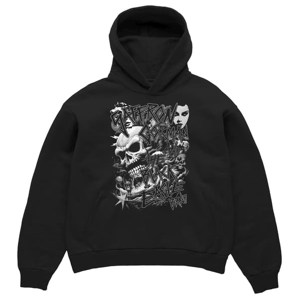 Image front Parasomnia GRY Oversized Cut Hoodie BLK