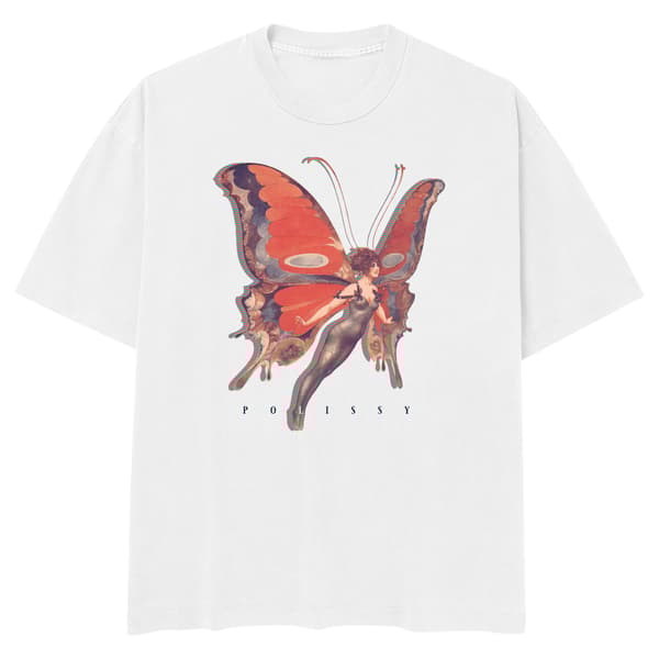 Image front Liberation From The Present Skate Cut Tee WHT