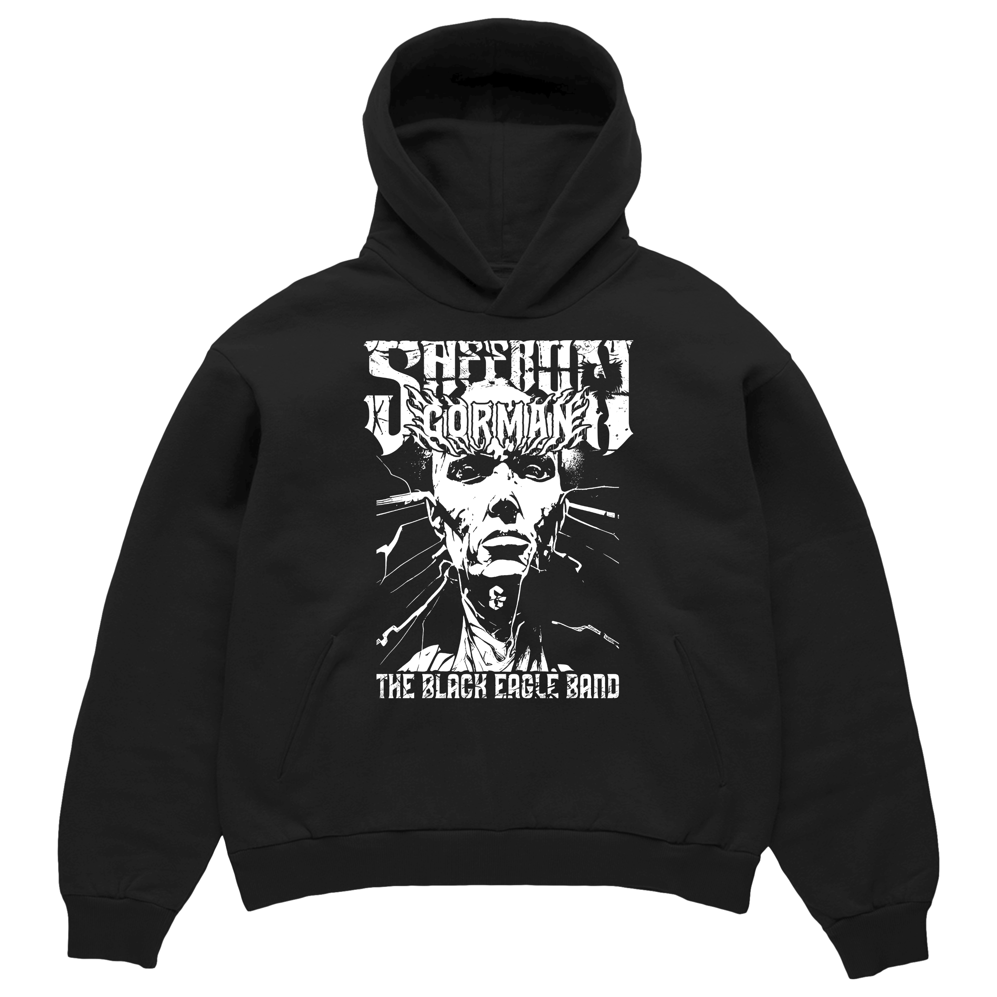 Image front Stalker Oversized Cut Hoodie BLK