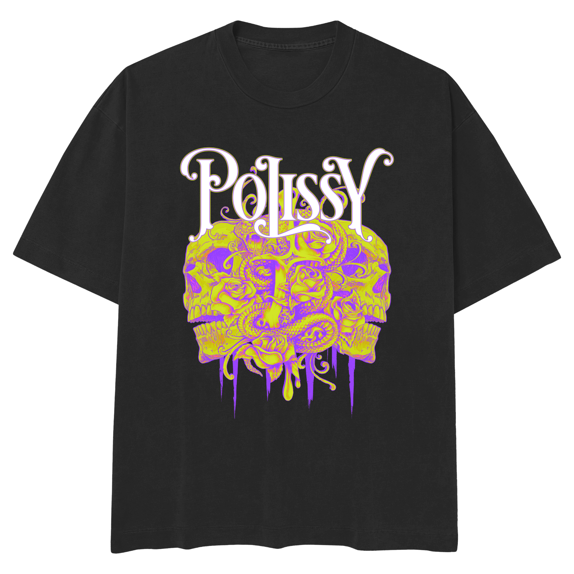Image front Snake N Dagger Special Edish Skate Cut Tee BLK