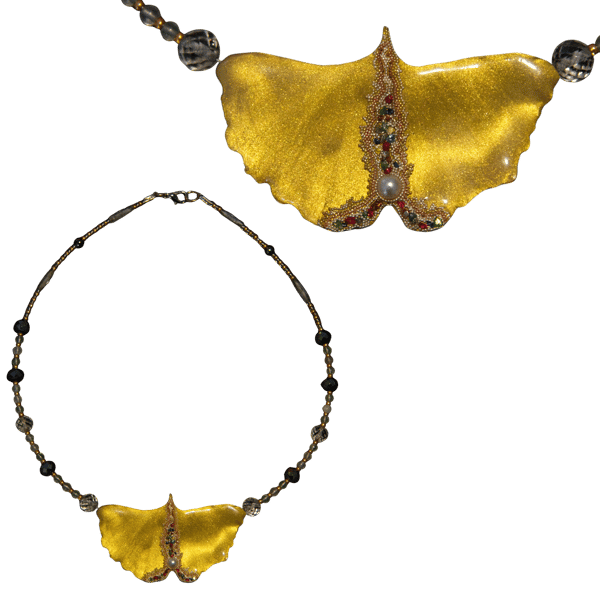 Image front Collier - "Souveraineté" - Collection Gingko « Le Voile d’Isis »