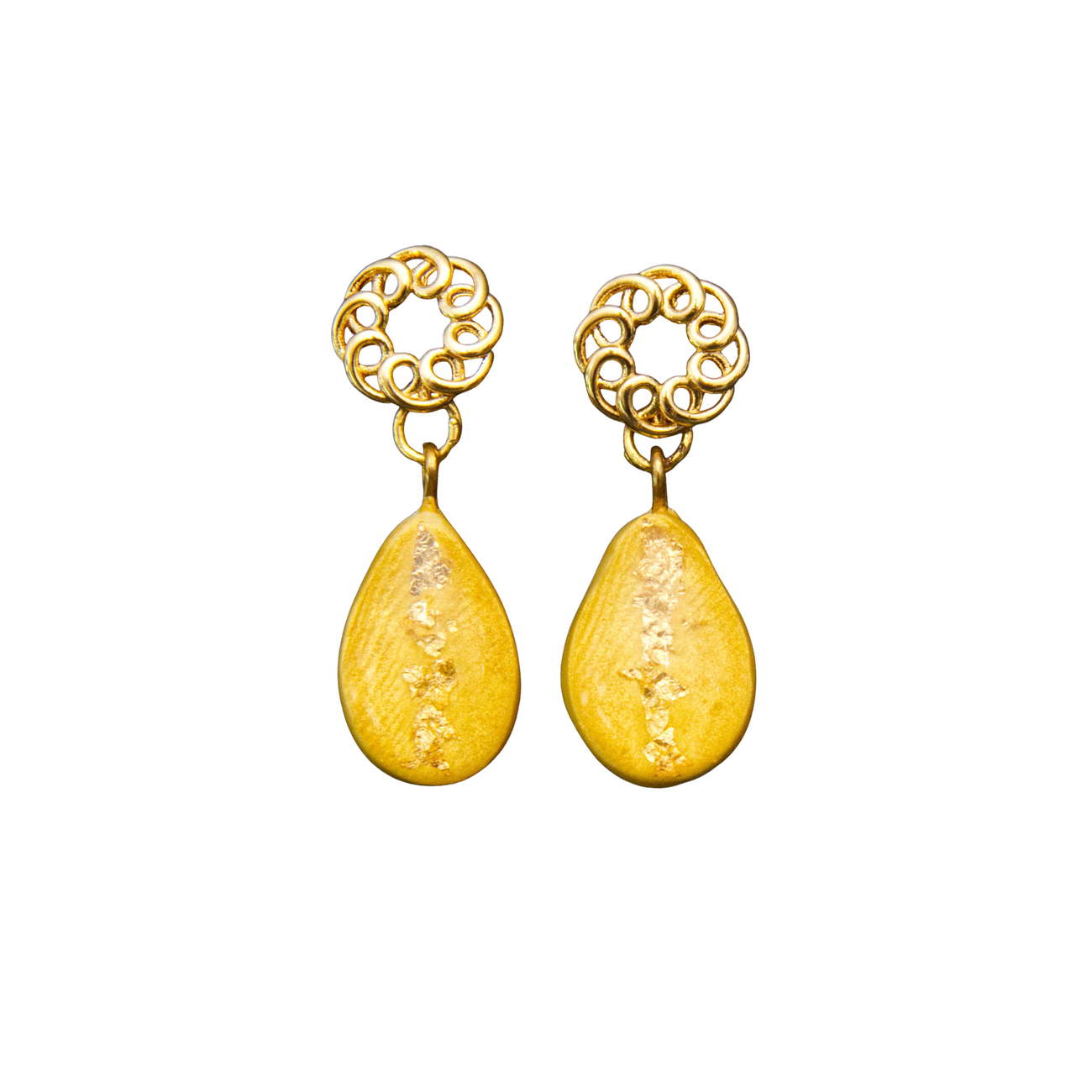 Image front Boucles d’oreilles - "Solaires" - Collection « Gouttes de Lumière »