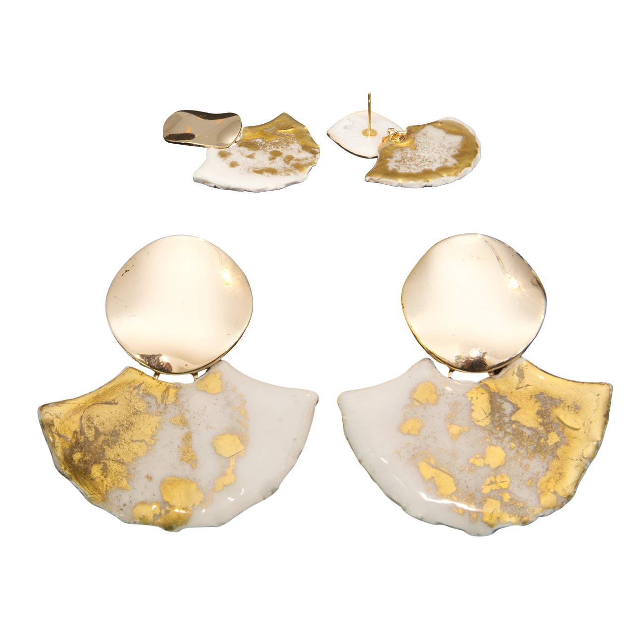 Image front Boucles d’Oreilles - "Le Lait Divin" - Collection "Morgane"