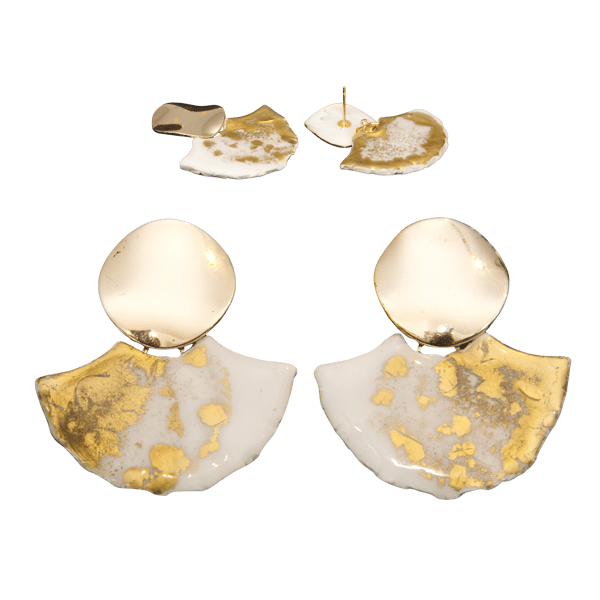 Image front Boucles d’Oreilles - "Le Lait Divin" - Collection "Morgane"