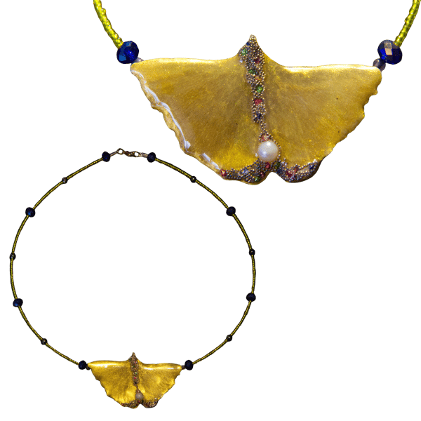 Image front Collier - "Joie" - Collection Gingko « Le Voile d’Isis »