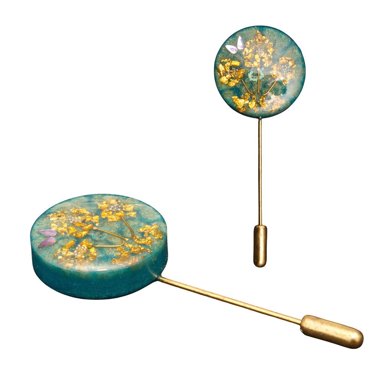 Image front Fibule - "L'arbre d'or" - Collection - "Le Coeur de Brocéliande"