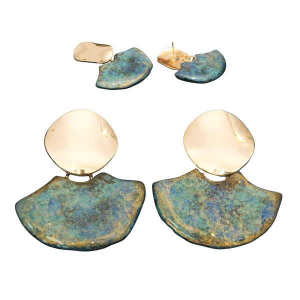 Image front Boucles d’Oreilles - "LabradOrite" - Collection « Morgane »