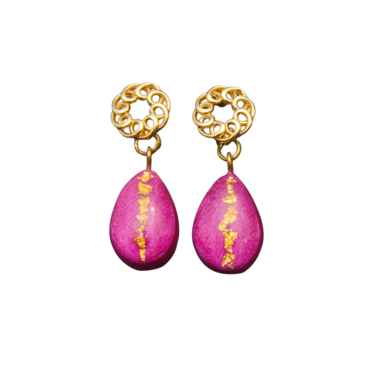 Image front Boucles d’oreilles - "Amoureuses" - Collection « Gouttes de Lumière »