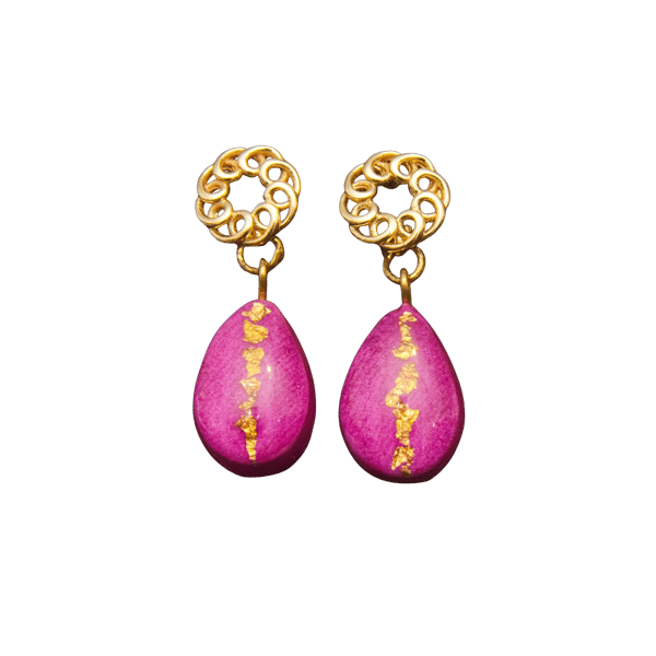 Image front Boucles d’oreilles - "Amoureuses" - Collection « Gouttes de Lumière »