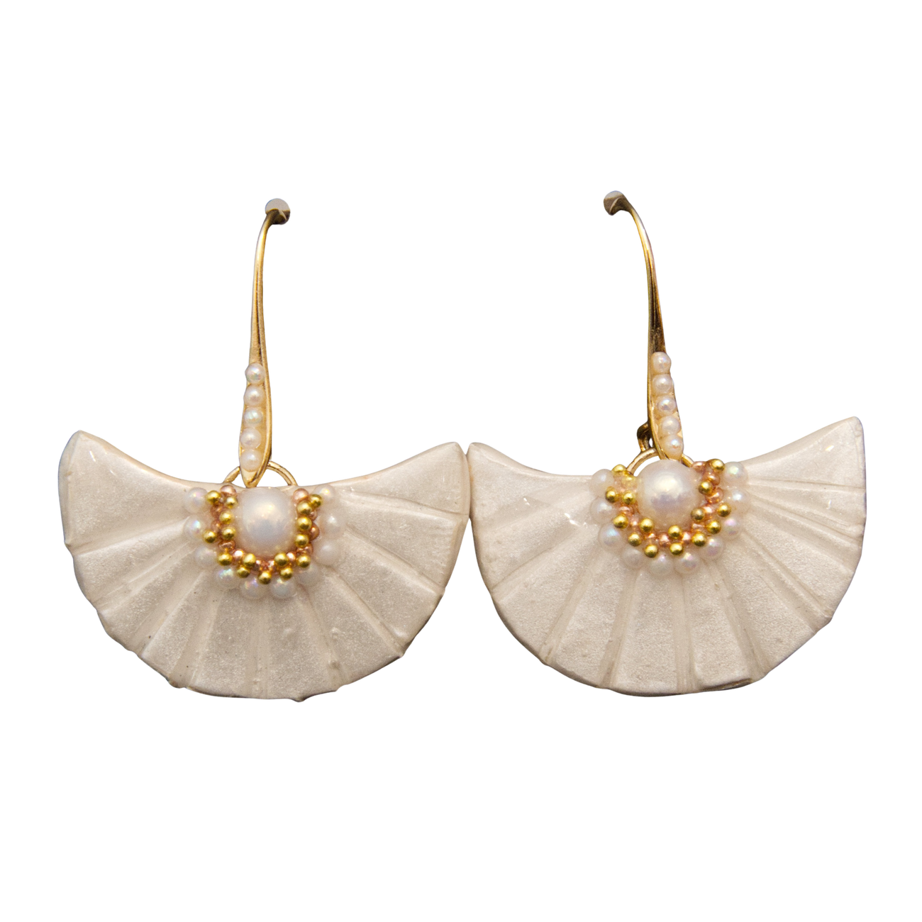 Image front Boucles d'oreilles - "Bulles de Pureté" - Collection « Cape de Déesse »