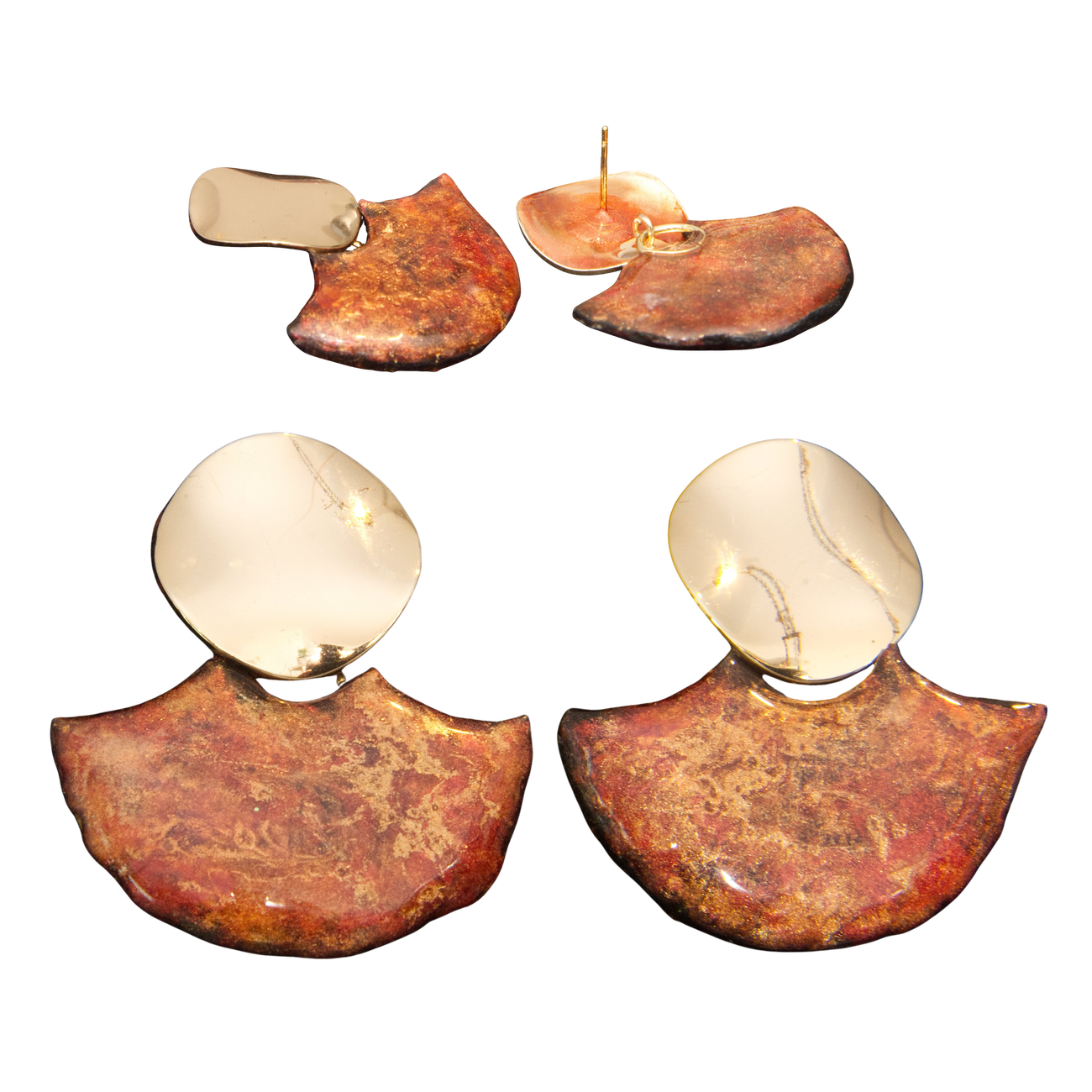 Image front Boucles d’Oreilles - "Corail" - Collection « Morgane »