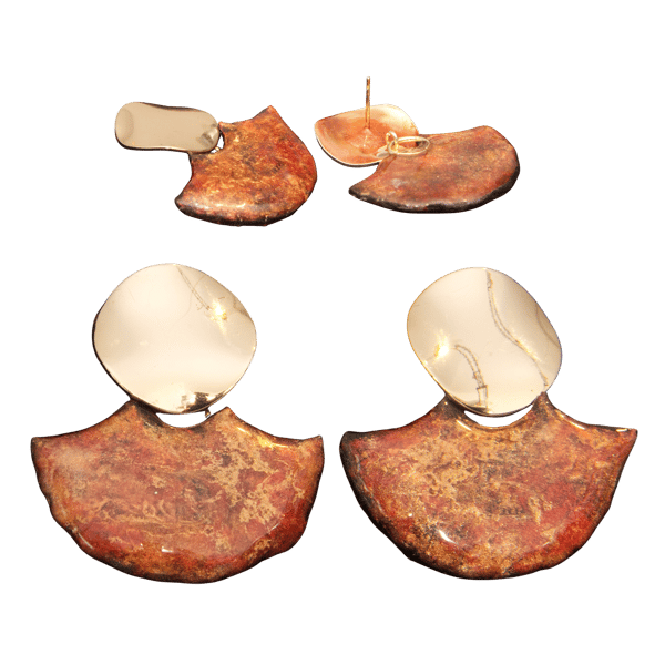 Image front Boucles d’Oreilles - "Corail" - Collection « Morgane »