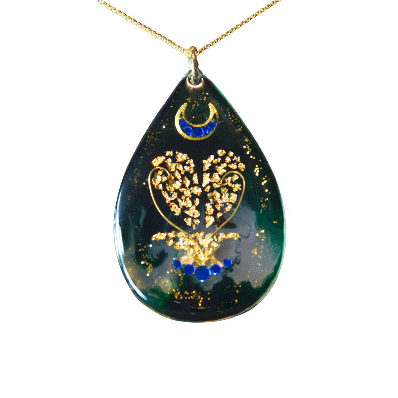 Image front Pendentif - « Au Creux de la Nuit » - Collection « Le Cœur de Brocéliande »