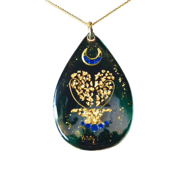 Image front Pendentif - « Au Creux de la Nuit » - Collection « Le Cœur de Brocéliande »