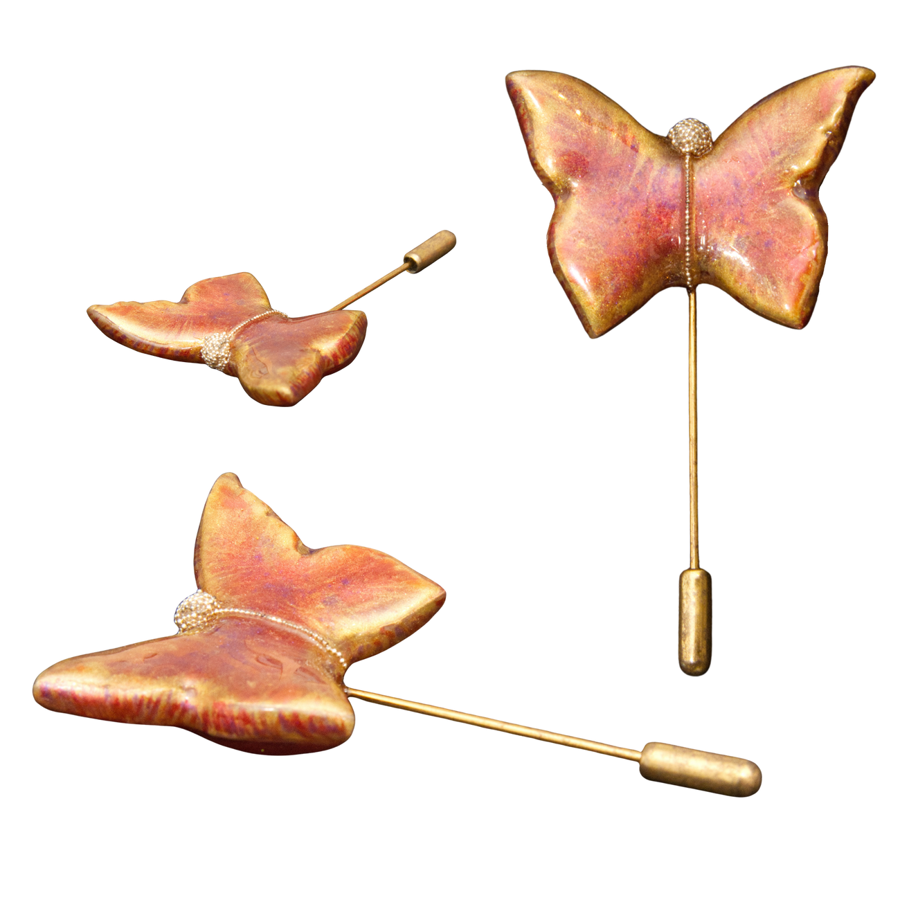 Image front Fibule - « Eirénée d’Automne » - Collection - « Les Papillons d’Eirénée »