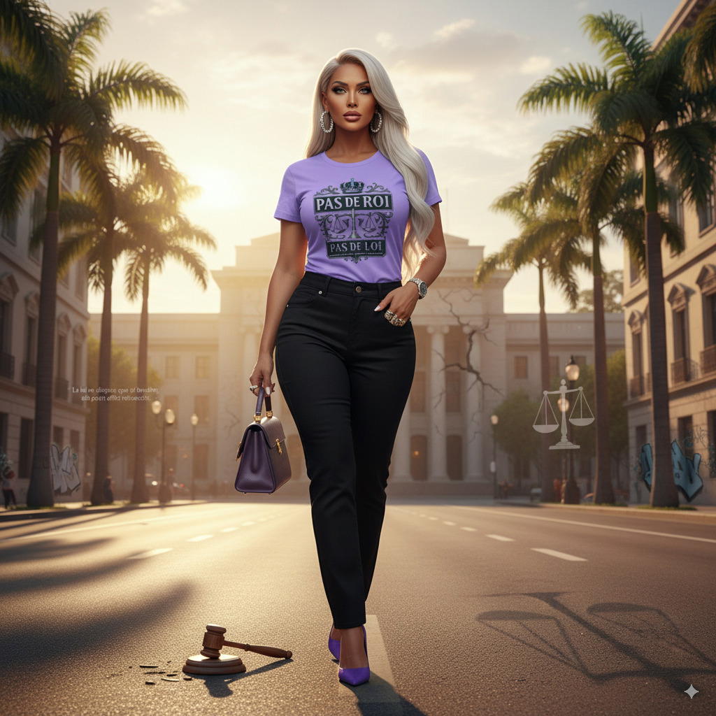 T-shirt Femme Coton BIO Epais  - PAS DE ROI PAS DE LOI