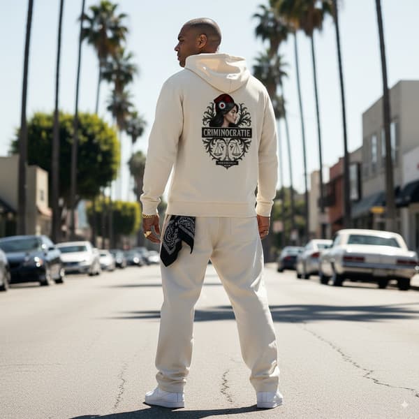  Sweat à capuche Unisexe Oversized Coton BIO - CRIMINOCRATIE